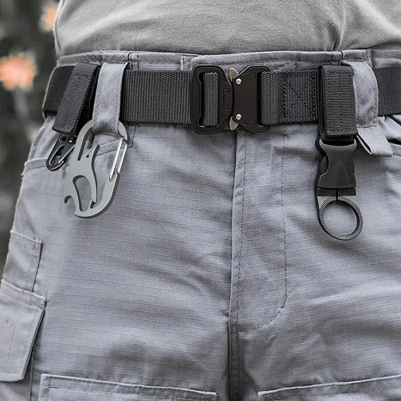 Tytanowy karabińczyk Otwieracz do butelek kluczy Klips zapobiegający zgubieniu Szybkozłączka Karabińczyk dla mężczyzn