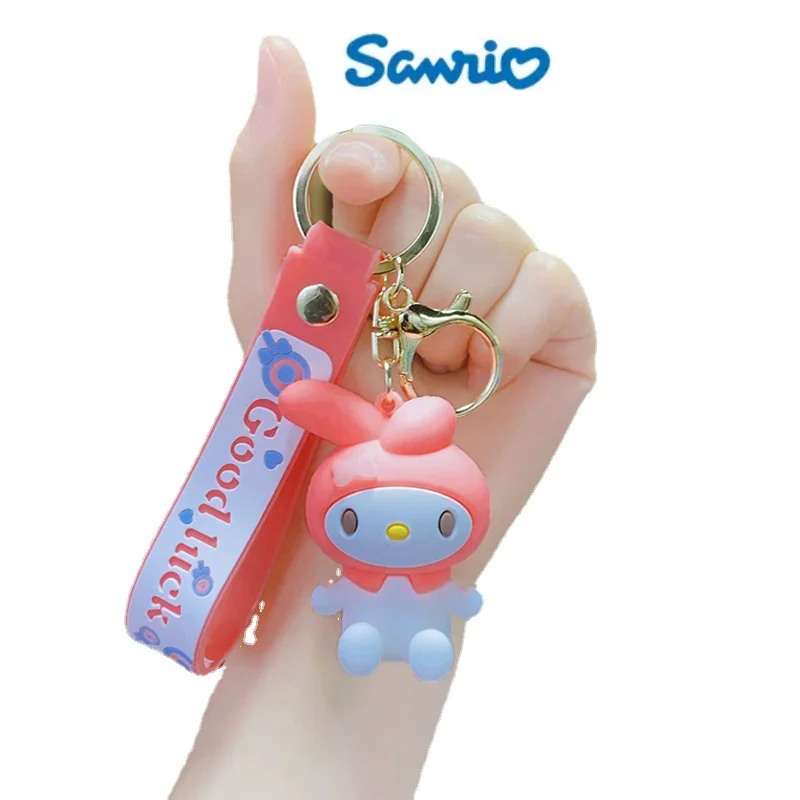 

Брелок для ключей с героями мультфильмов MyMelody Sanrio, новинка, стильная женская сумка в виде сердца, шарм, милая кукла, аксессуары для кукол, под...