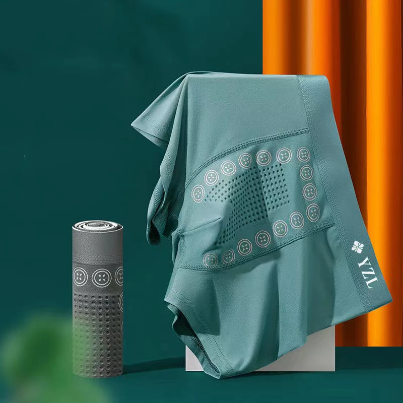 3pcs/lot Men's Underwear Male Boxer Shorts Breathable Antibacterial Ice Silk Underpants Plus Size High Quality Panties Man