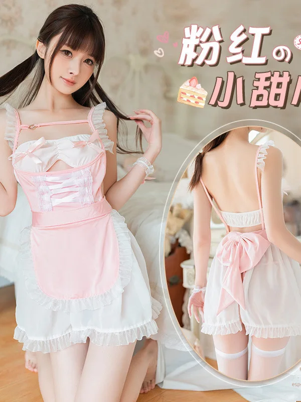 Платье с бабочкой горничная пикантное нижнее белье чистый Desire слинг милый