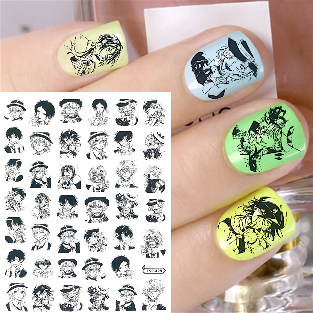 Наклейки для ногтей, 3D задние наклейки