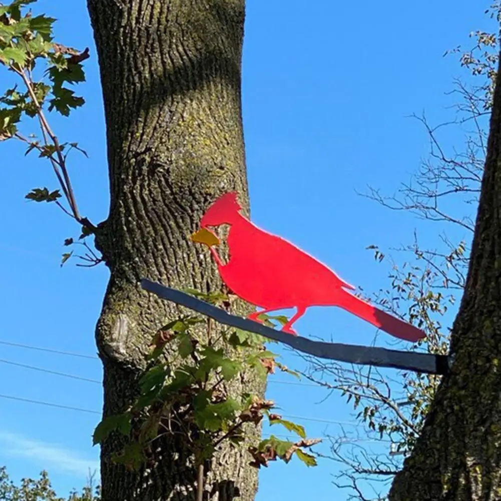 

Unique Non-fading Solid Structure Long Lasting Rusty Metal Silhouette Yard Bird Decor Woodpecker Sculpture Landscaping