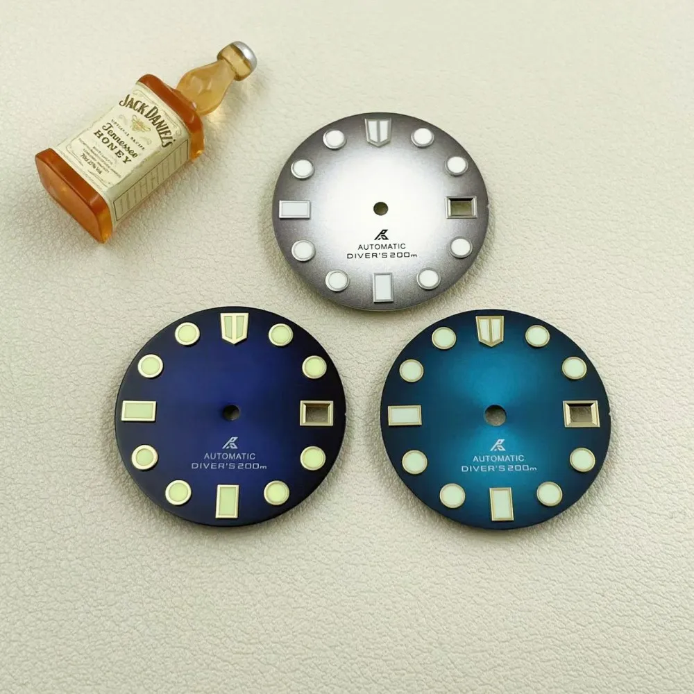 Watch accessories NH35A movement literal green luminous mechanical watch NH35 dial diameter 28.5mm