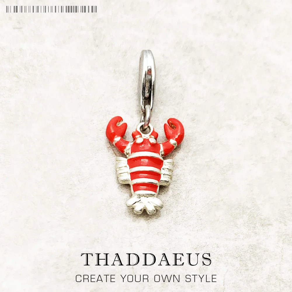 

Red Lobster Pendant Charm New Fine Jewelry 925 Sterling Silver Oceans Cute Gift For Women Men