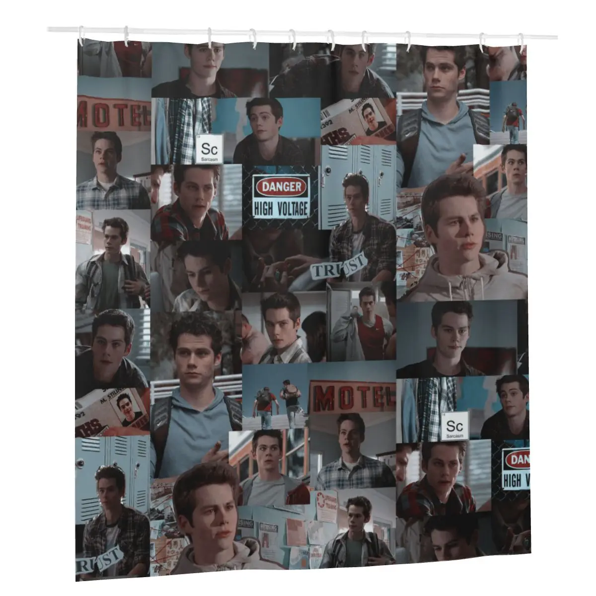 

Dylan O'Brien Shower Curtain Bath Polyester Washable Bath Curtain Actor Extra Large Wide Bathing Screen Cloth Screen