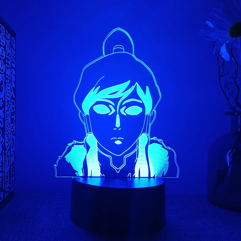 Avatar the last airbender Korra 3d led lamp for bedroom manga night lights anime action figure Decoration children hoom gift