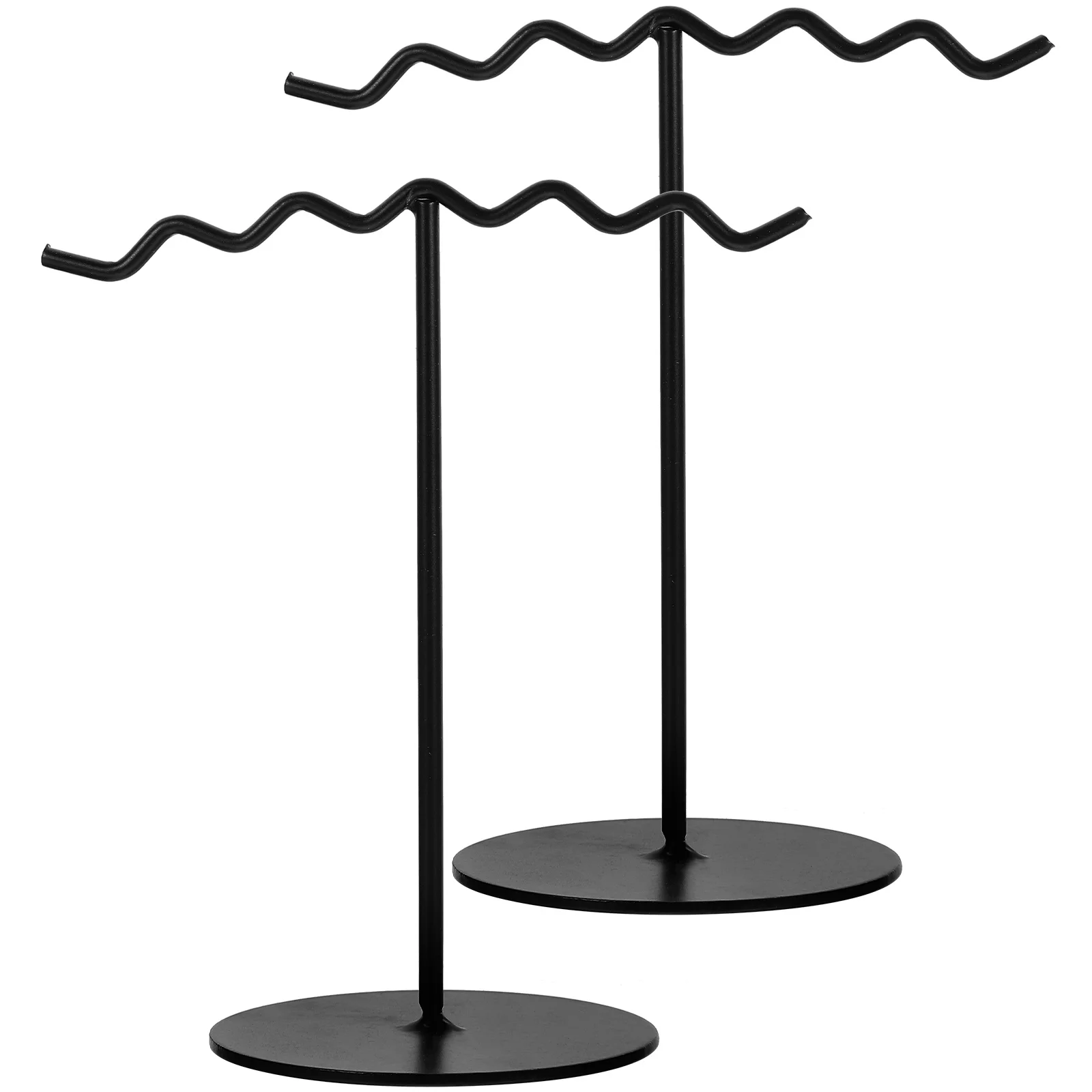 

2pcs Jewelry Storage Rack Display Necklace Holder Desktop Jewelry Stand Earring Holder