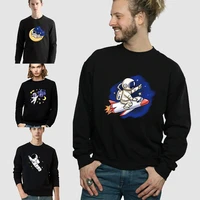 men sweatshirt hoodie fashion pullovers long sleeve tops astronaut print casual sweatshirts streetwear teenagers trend clothing