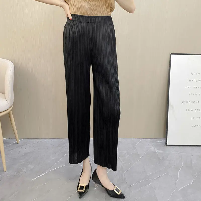 

Loose pants ladies summer 2022 women's small wide-leg pants Japanese women's pleated pants casual pants women