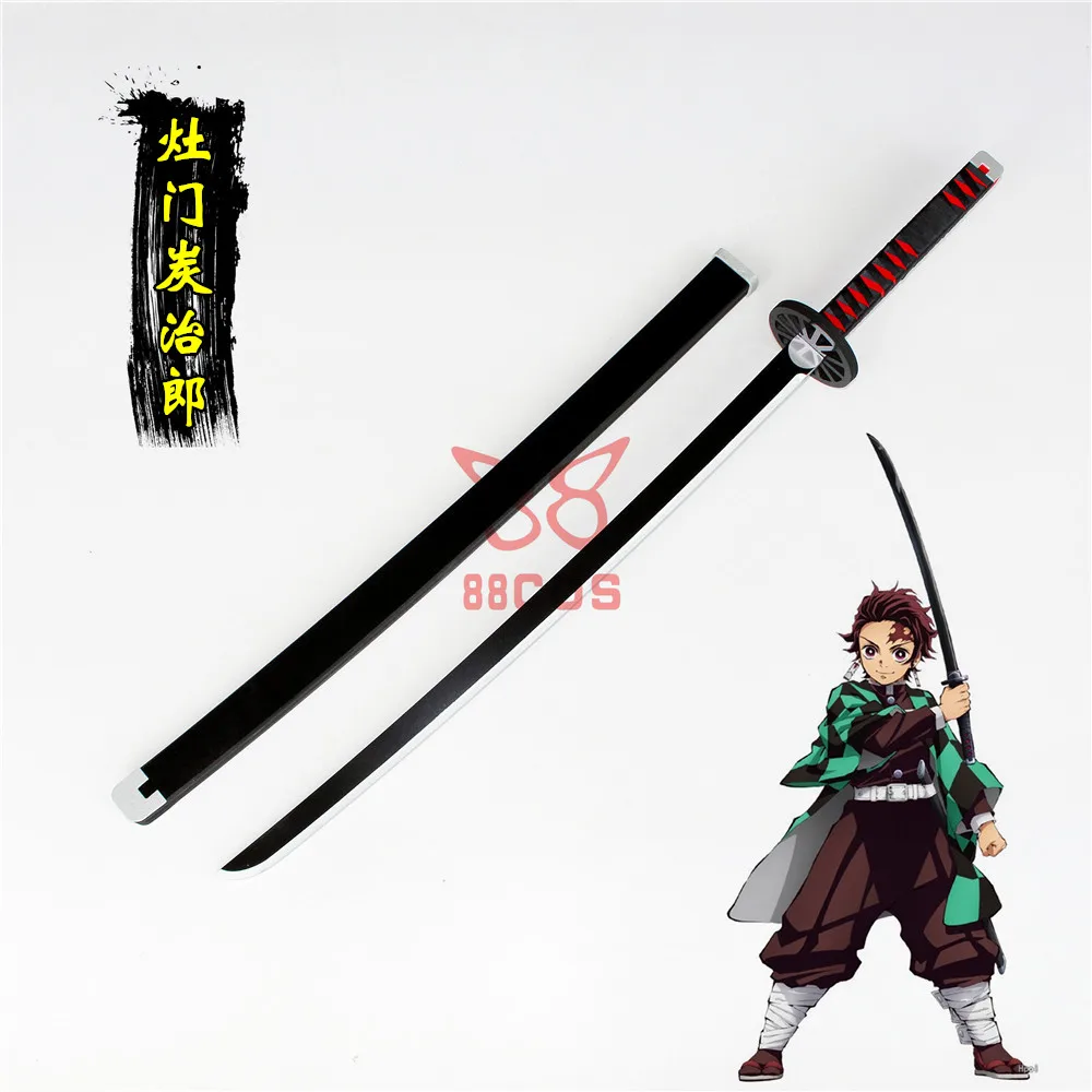 

Anime Demon Slayer Kimetsu no Yaiba Kamado Tanjirou Cosplay Weapon Sword Prop Knife Katana for Halloween Christmas COS Accessory