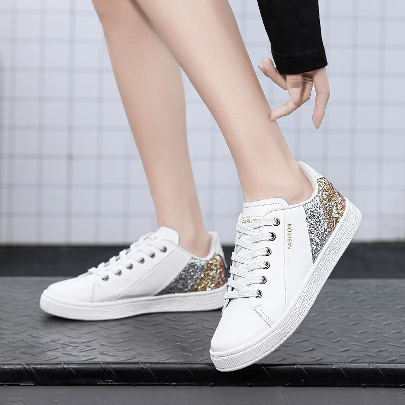 Brand Leather Women Sneakers Fashion Women's White Shoes Non Slip Casual Sports Shoes Women Outdoor Running Shoes Zapatos Mujer