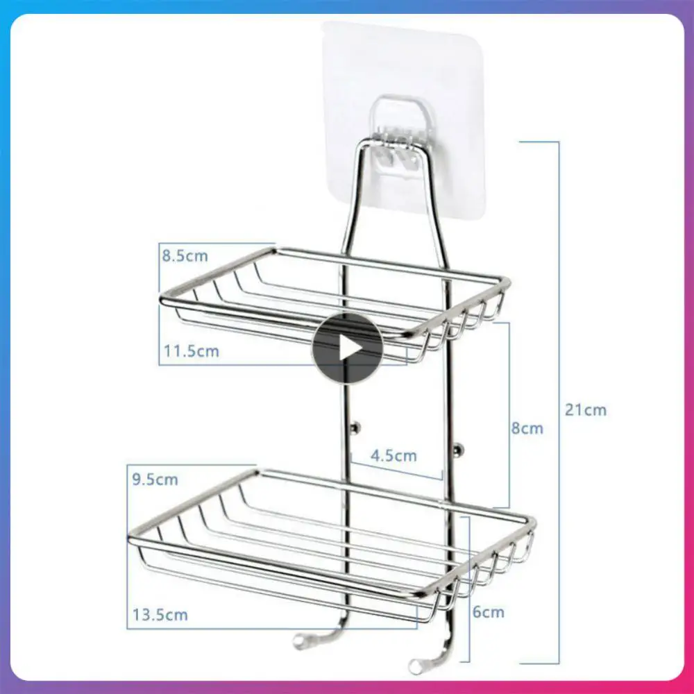 

Soap Rack Not Touching Hands Hollow Design Soap Holder Stainless Steel Humanized Soap Box Storage Rack Soap Soap Dish Bathroom