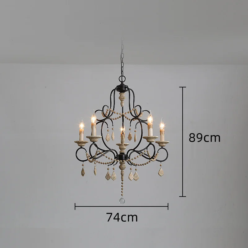 Американские кантри винтажные люстры хрустальные лампы 5 светильник антикварные