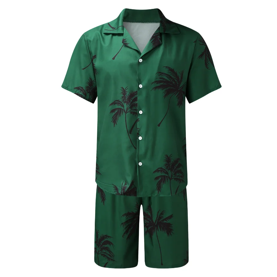 Summer  Men Shorts Set Printing Hawaiian Shirt And Shorts Beach Wear Holiday Clothes Vocation Outfit  Two Piece Set  3d Printed