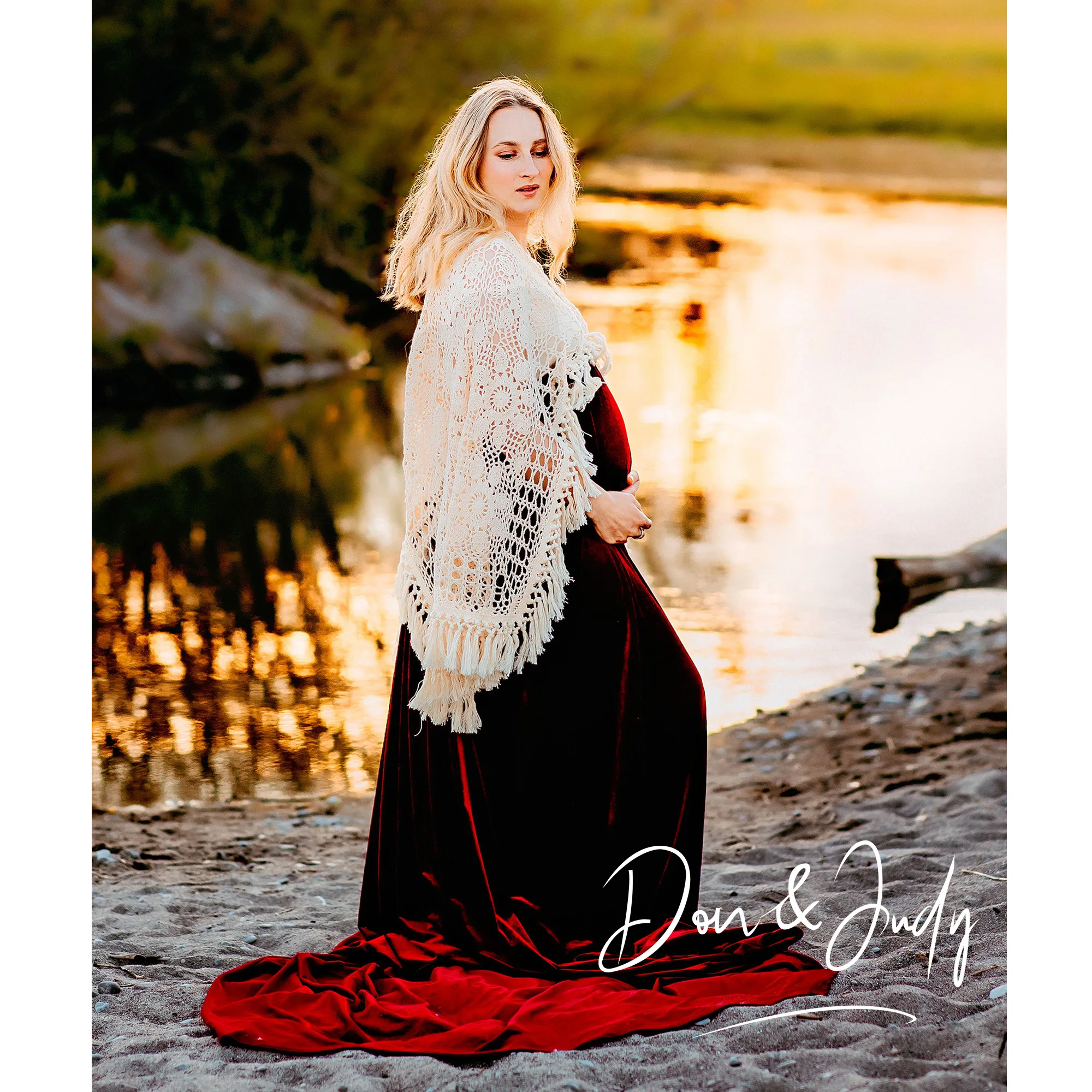 Don &amp Judy бархатное женское платье с v-образным вырезом хлопковая шаль и