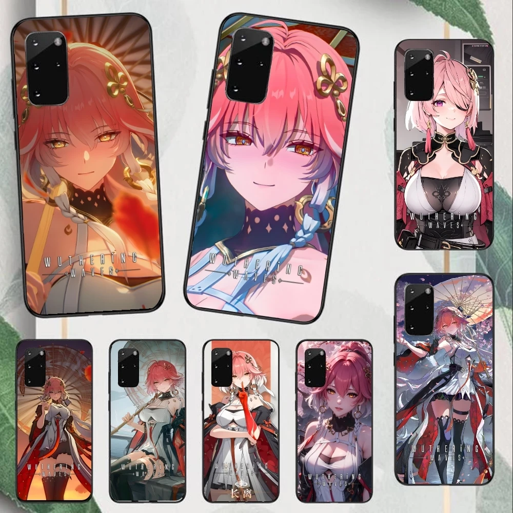 Wuthering волны Changli Чехол для мобильного телефона Samsung Note 9 10 20 Plus Pro Ultra J6 J5 J7 J8 черный