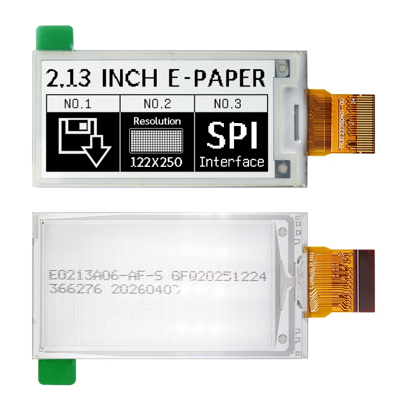 2,13-дюймовый E-ink дисплей 122x250 с низким энергопотреблением UC8252C EPD, черно-белый экран, ценник, SPI (art.: 3920da77f80fe) - 3920da77f80fe