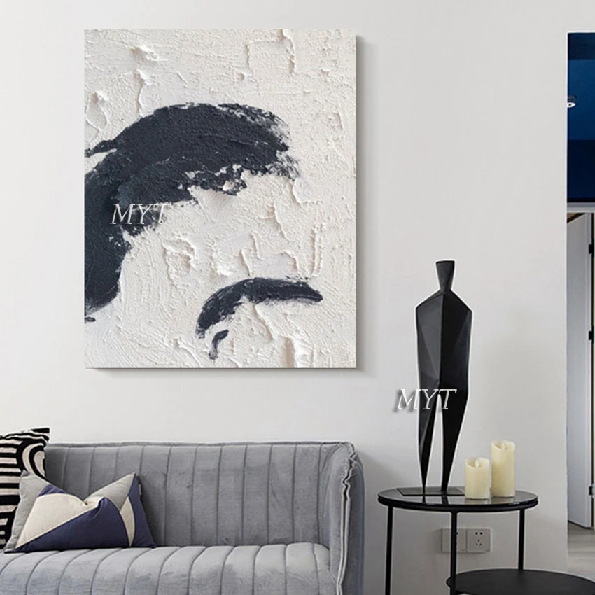 100% ручная работа абстрактный нож Толстая текстурированная картина маслом на