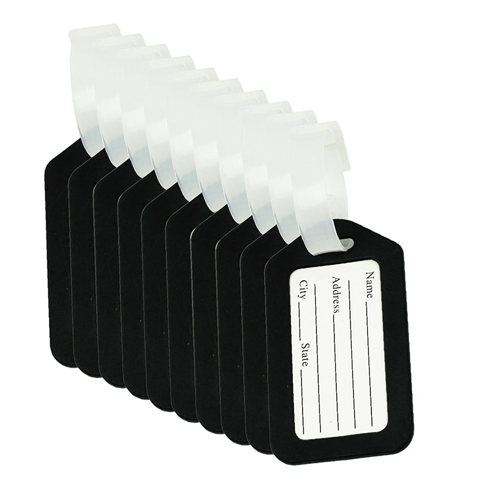 10 шт. багажные бирки этикетка для чемодана сумка дорожные аксессуары черный
