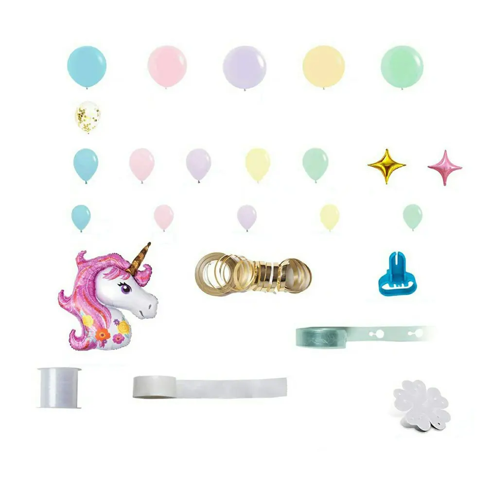 

4.6m Unicorn Arch And Balloon Garland Kit With Giant Unicorns Stars Confetti Birthday Decorations Suitable For Girls