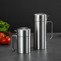 304 stainless steel leak dust proof belt cover oil controlled edible oil pot household seasoning jar thickened kitchen utensils