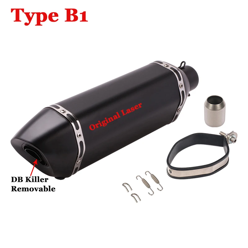 Универсальный мотоциклетный глушитель выхлопной трубы 470 мм для ZX6R Z1000 R1 MT09 KTM790 R3