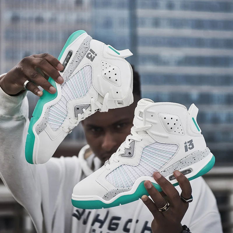 Basketball Shoes Men High Top Breathable Sneakers Men Outdoor Non-Slip Athletic Fashion Tennis Sport Shoes Male Zapatillas