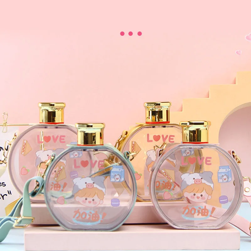 

400ml Women's Crossbody Direct Drinking Kettle BPA Free High Quality Eco-Friendly Water Bottle Sport Leak Proof Waterbottle