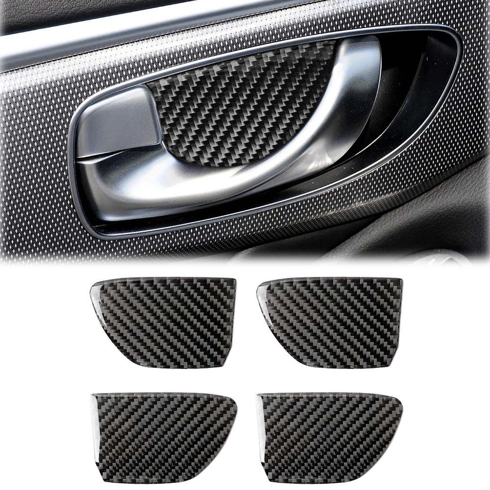 

Inner Door Handle Bowl Decoration Cover Sticker Decal Trim for Infiniti Q50 2014-2020 Car Interior Accessories Carbon Fiber