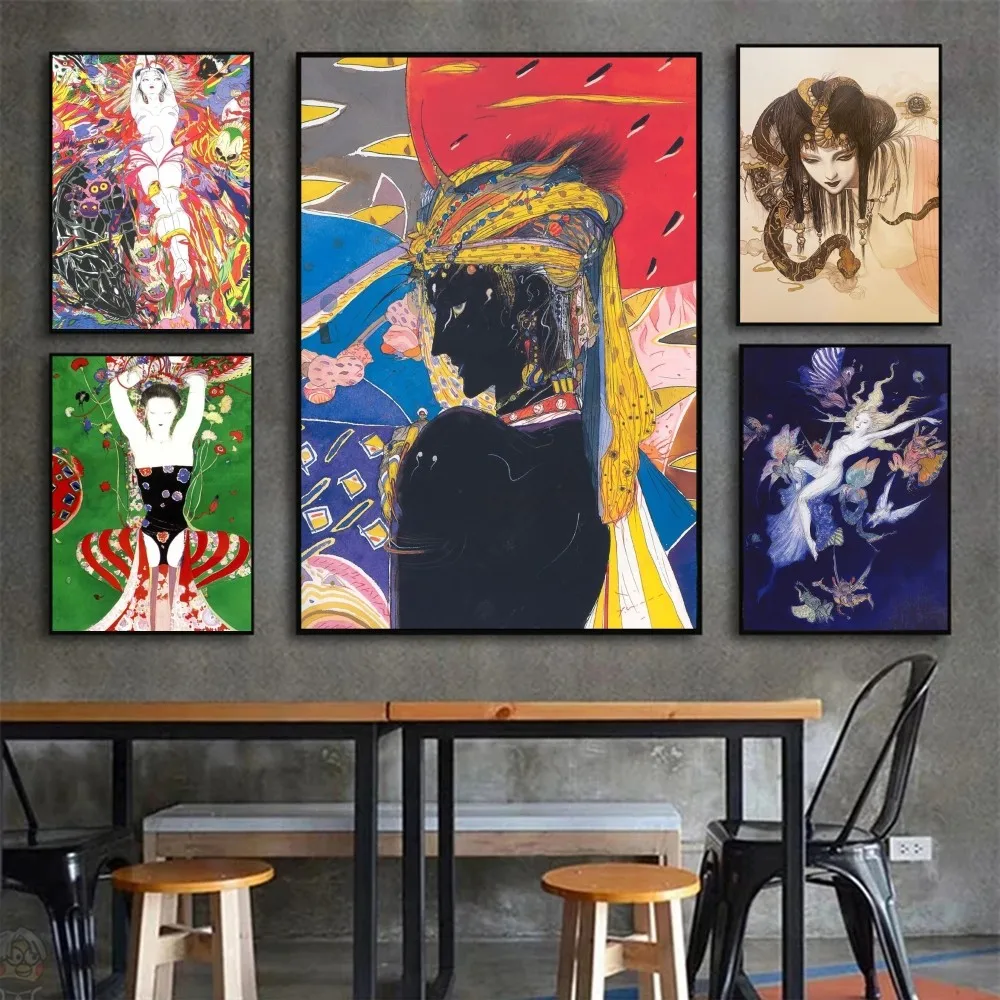 Аниме постер финальной фантазии Yoshitaka Amano настенное искусство домашний декор для