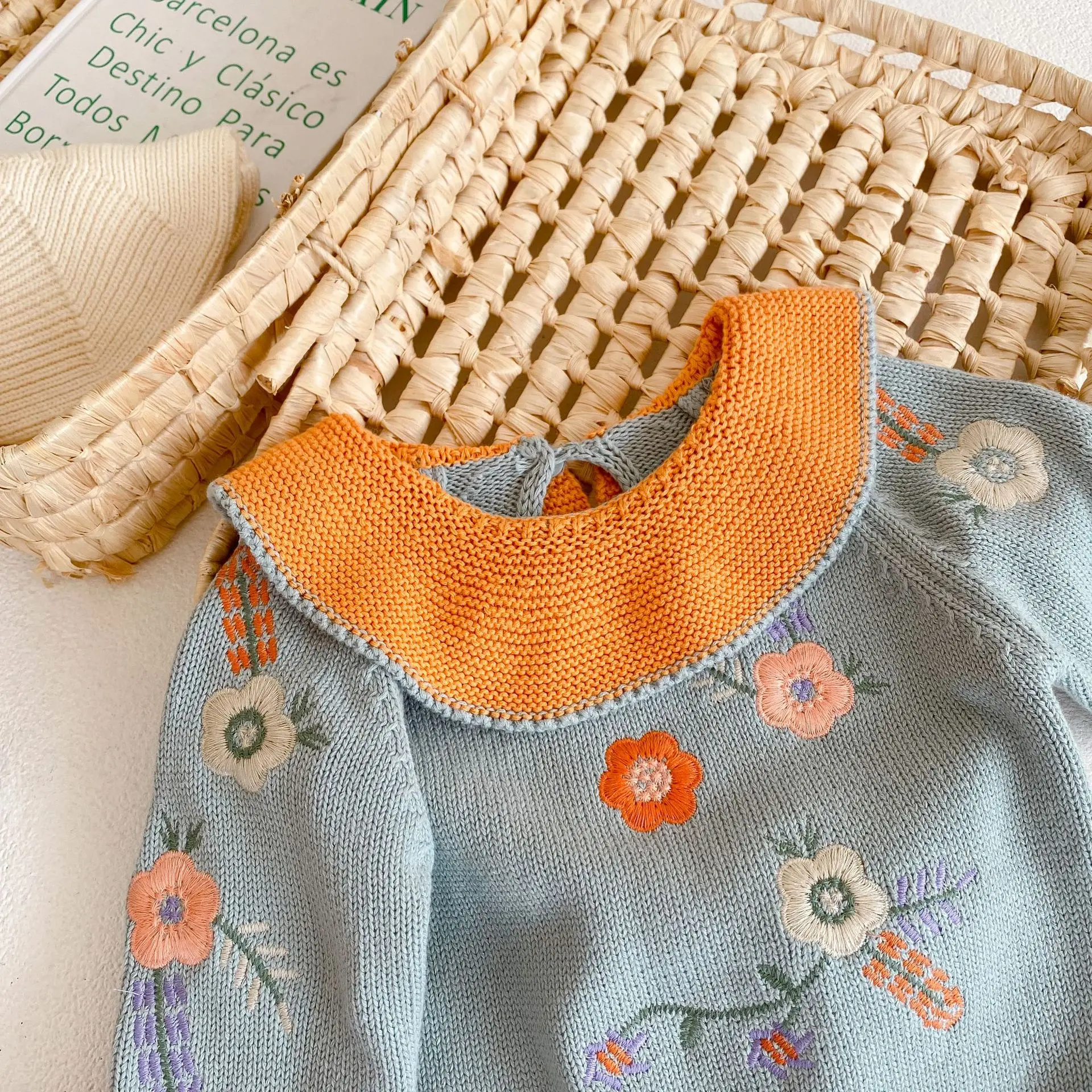 Ins New Born Baby Sweater Sets Sweater Pullovers Shorts Sets Knitting Wear Ruffle Jacquard Knit Sets Toddle Giral Sets 2022