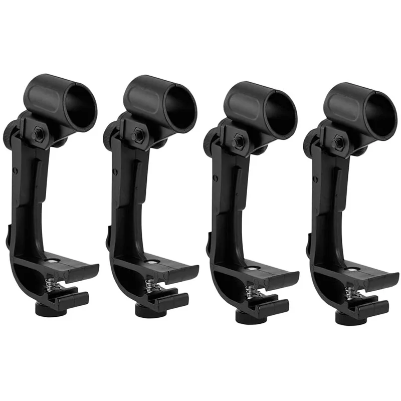 

RISE-4 Pcs Microphone Clip Drum Clip Shockproof Microphone Clip Microphone Stand Shockproof Musical Instrument Accessories