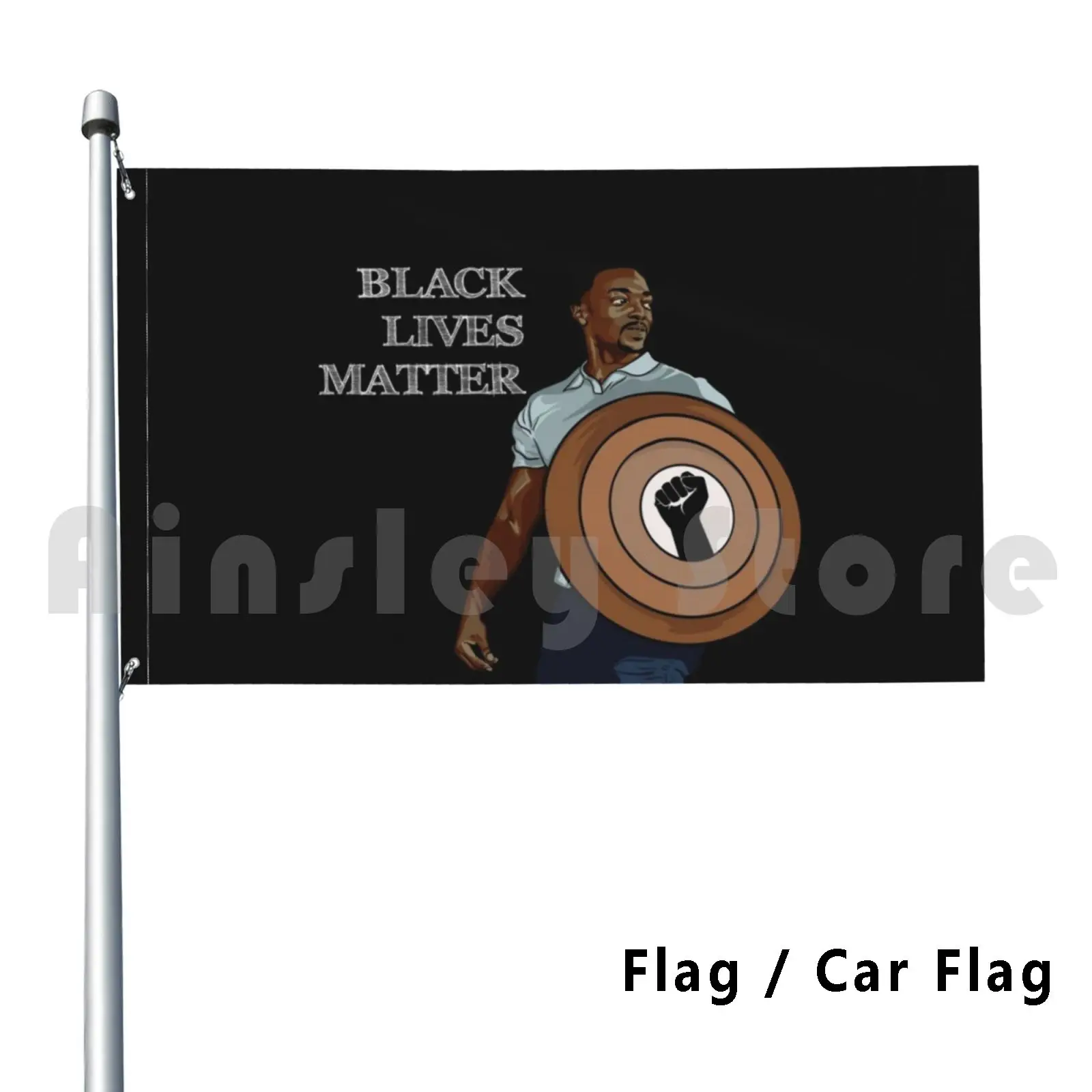 Черный живой материя-капитан говорит что наружный декор флаг автомобиля Джордж