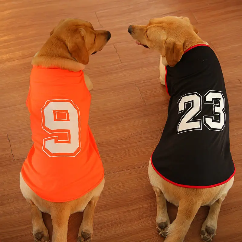 Dog Clothes Sleeveless Sport T-Shirts Golden Retriever Labrador Samoye Husky Border Collie Puppy Medium Large Dog Sweatshirt