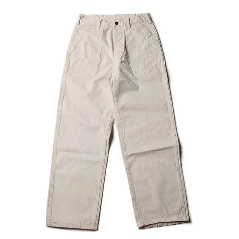 

Bronson 1940s USN HBT Deck Pants Vintage Style Men's Workwear Trousers White