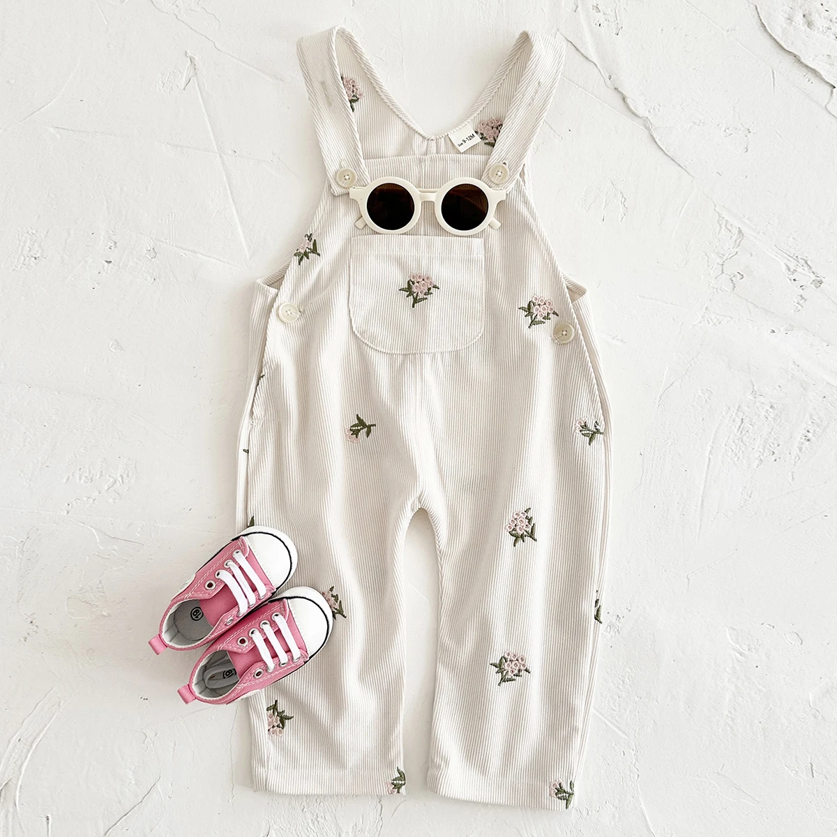 Ins Детский комбинезон для девочек детская одежда улицы Детская Вельветовая