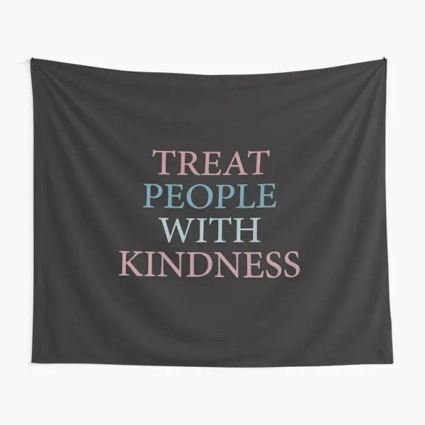 

Treat People With Kindness Tapestry Beautiful Printed Towel Decor Hanging Bedroom Yoga Bedspread Travel Art Colored Mat Living