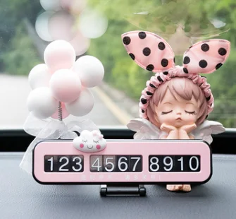 

Автомобильная временная парковочная табличка с номером, табличка для мобильного телефона, парковочная фигурка, авто украшения, аксессуары для женщин, подарки
