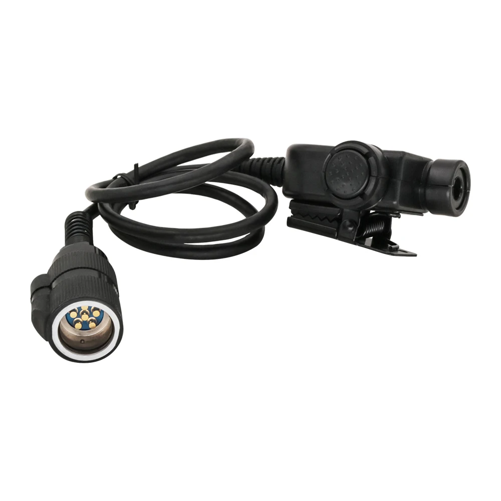 TS TAC-SKY 6 Pin Black Header SILYNX PTT Adapter Compatible with AN/PRC 148 152 Walkie Talkie for COMTAC SORDIN Headphones