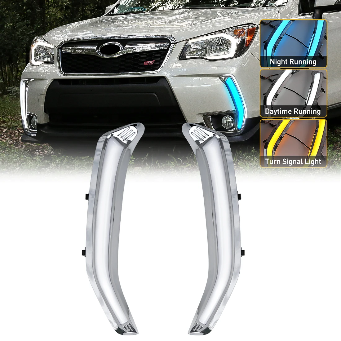 Ходовые огни дневного света Subaru Forester 2013-2015 Модель ABS Светодиодный материал