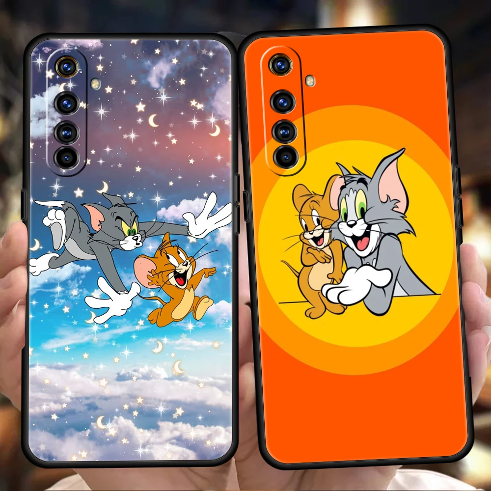 Tom And Jerry чехол для телефона Realme 8 9 Pro Plus 8i 9i 6 7 GT2 C21 C25 C3 C11 5G роскошный противоударный