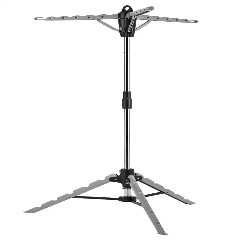 

Stainless Steel Tripod Garment and Drying Rack Silver