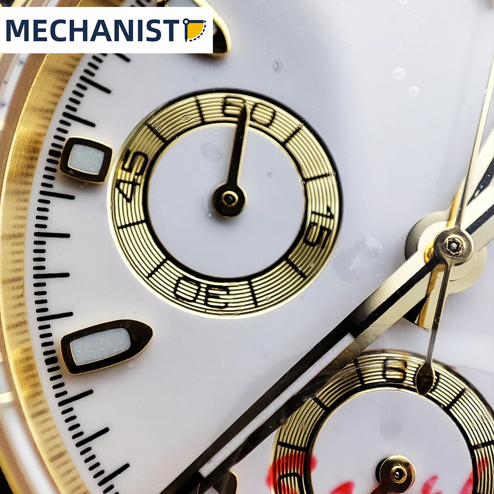 Luxury Business Men's Watch 39mm Quartz Chronograph Sapphire Crystal Gold-plated Watch VK63 Caliber Calendar Oyster Strap enlarge
