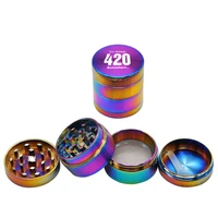 4 layer 40mm metal herb grinder herbal household commodity spice crusher tobacco grinder pipe smoking accessories zinc alloy