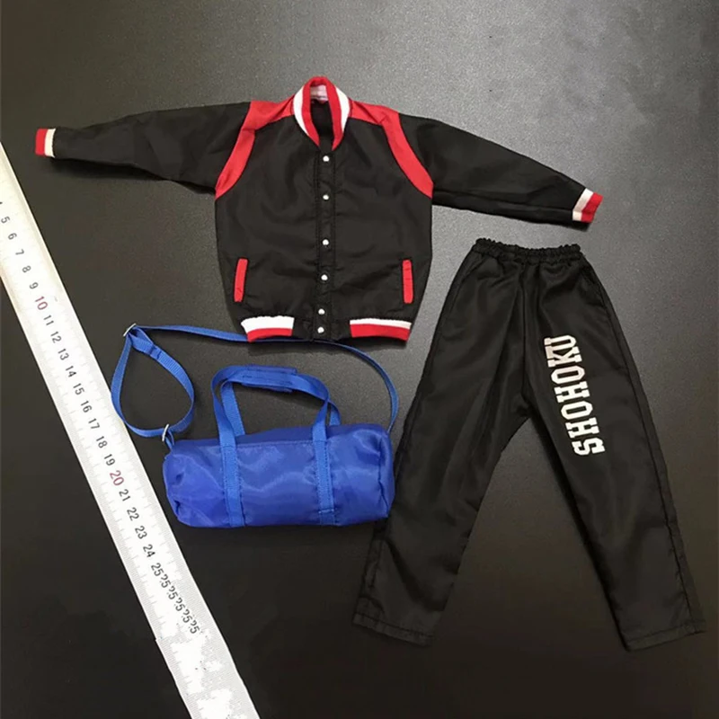 

Набор баскетбольных сумок для мужчин в масштабе 1/6 F001, модель одежды ханамичи Dunk для 12-дюймовых экшн-фигурок, коллекционные игрушки