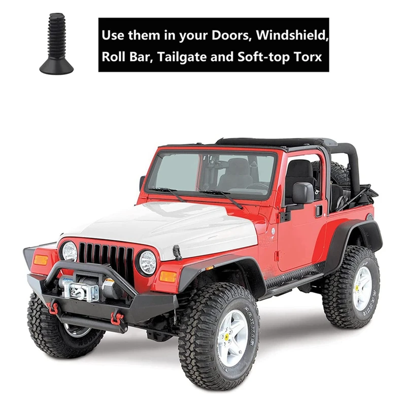 Винты Torx для Jeep Wrangler CJ YJ LJ TJ 1976-2006 сменные болты дверей лобового стекла рулонной