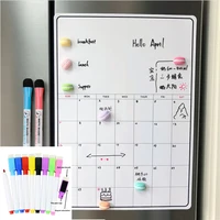 12types magnetic refrigerator stick calendar schedule a3 memo message board writing waterproof magnetic fridg magnet soft board