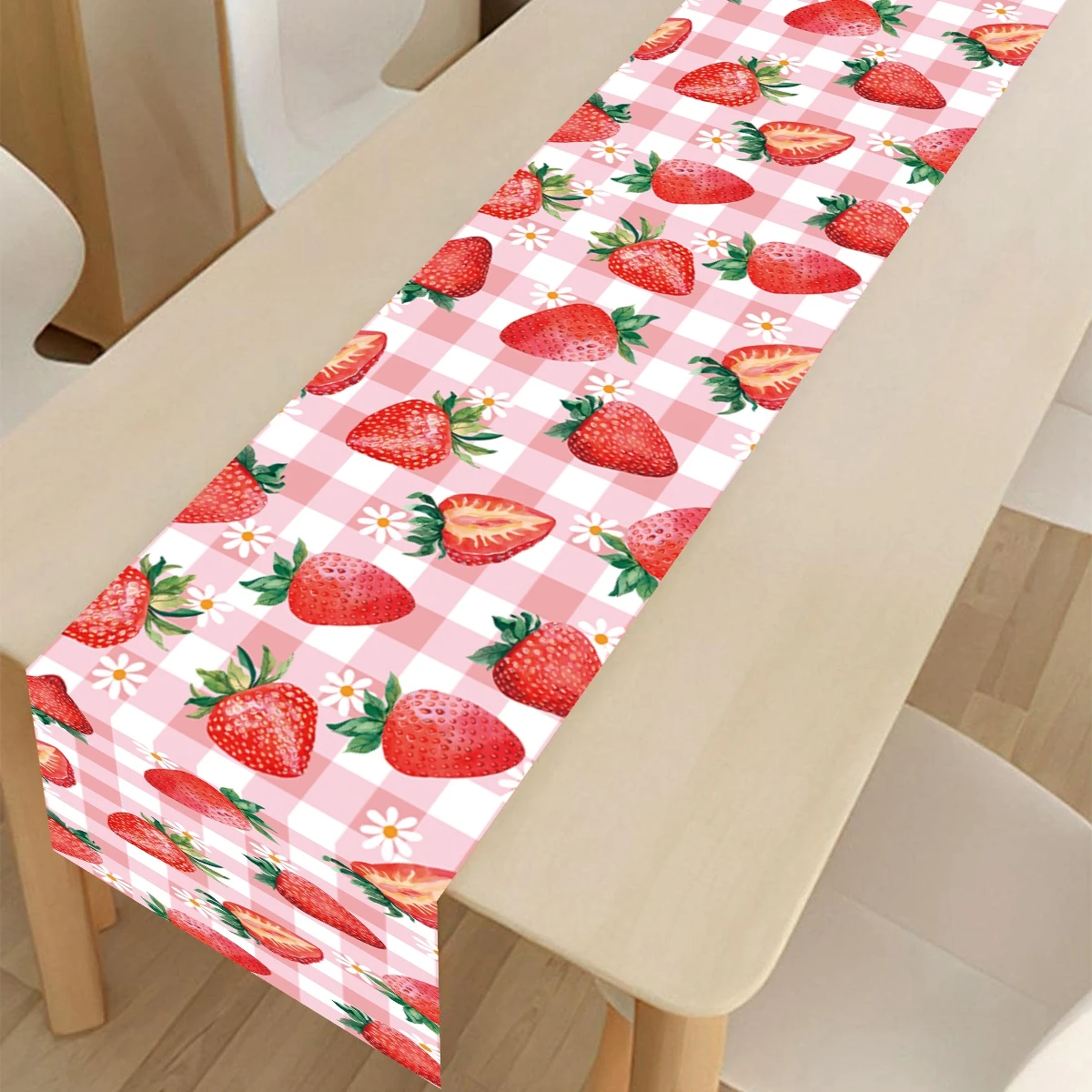 Скатерть в виде клубники для детей праздничный декор дня рождения с клубникой