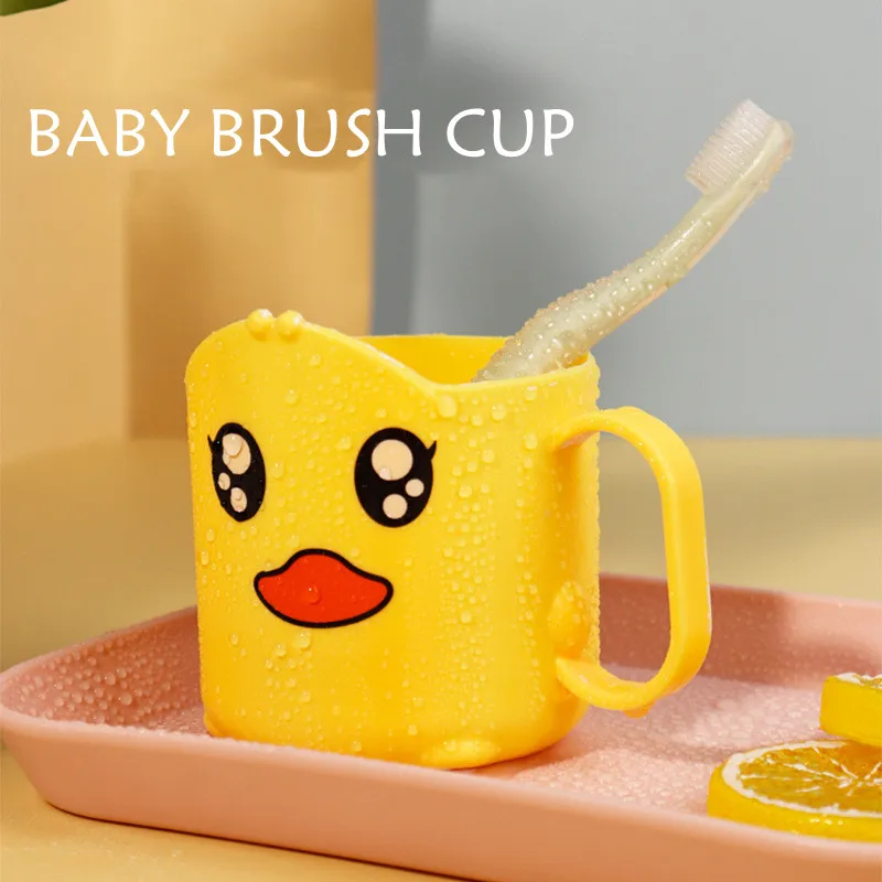

Little Yellow Duck Mouthwash Teeth Cup Baby and Child Plastic Water Cup Food Grade PP Material Spot Wholesale Baby Water Cup