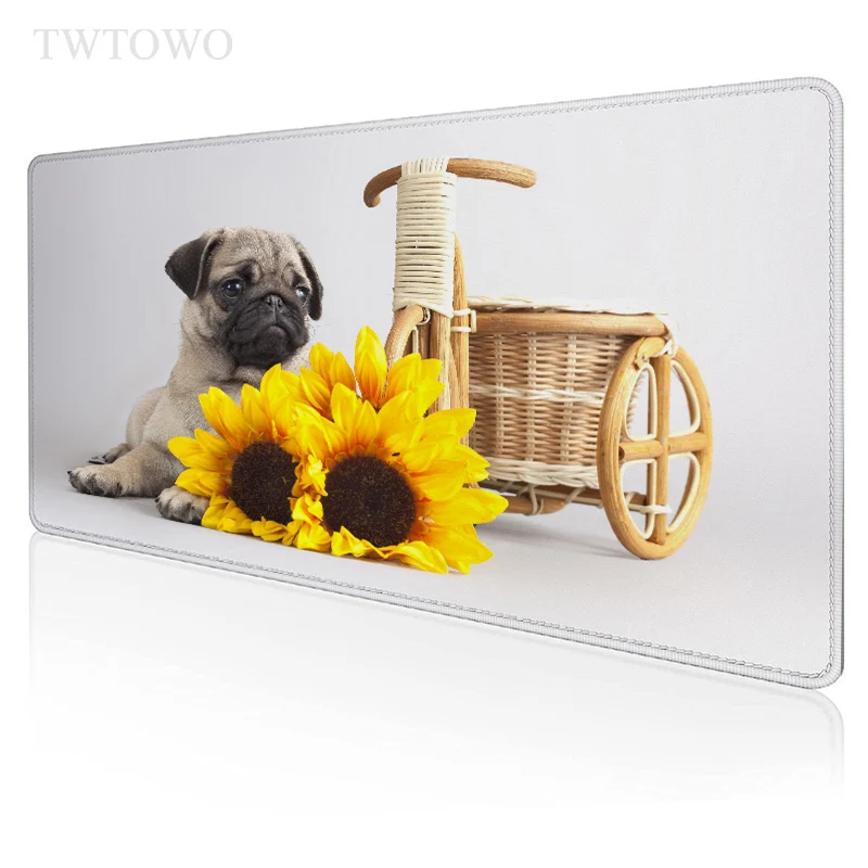 

Коврик для мыши для собак и Мопсов, большой игровой коврик для мыши размера XL, для дома, XXL, коврик для клавиатуры, нескользящий мягкий настольный компьютерный коврик для мыши